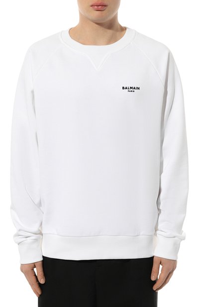 Хлопковый свитшот BALMAIN, арт. AH0JQ005BB04, фото 3