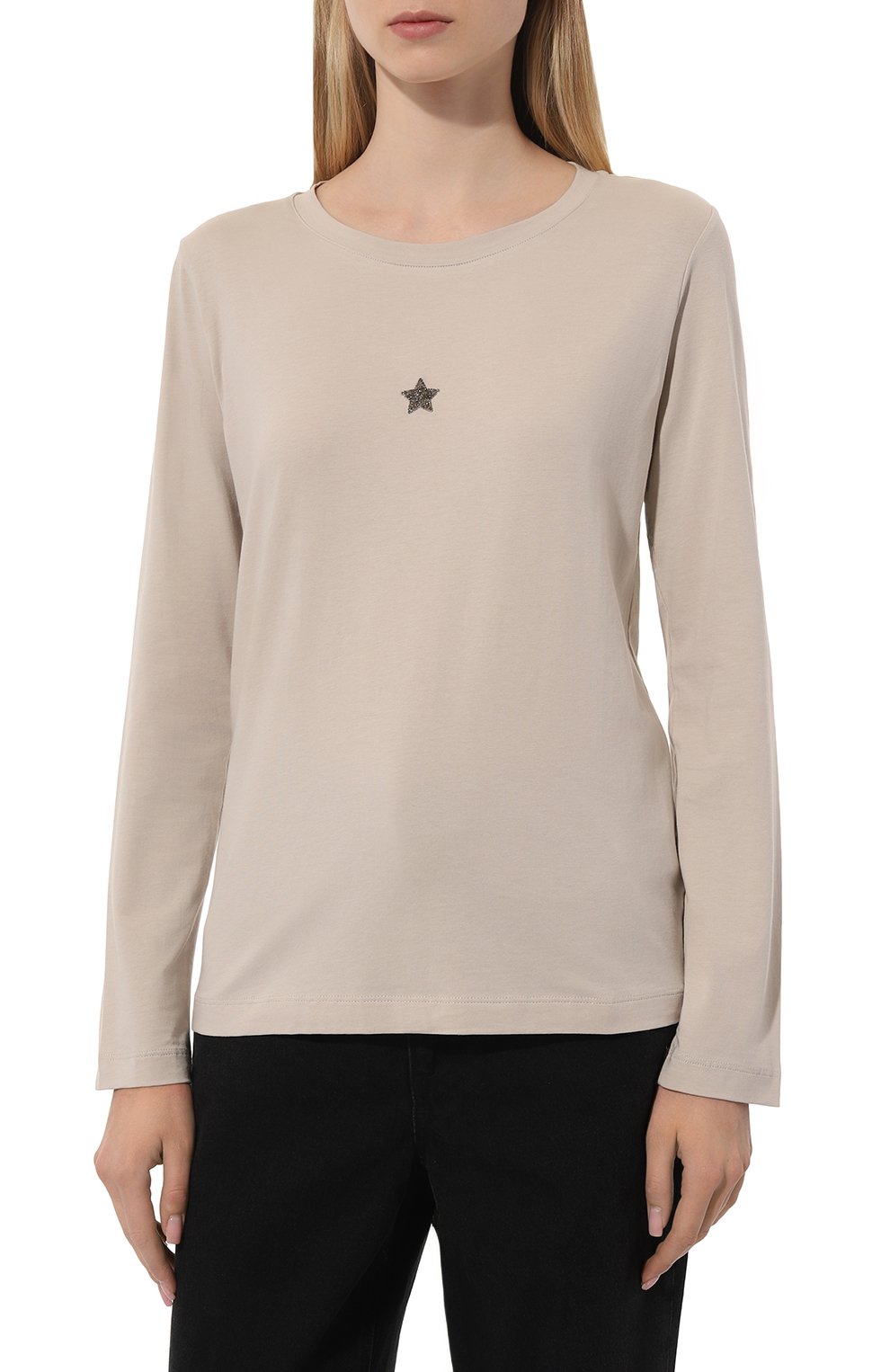 Хлопковый лонгслив LORENA ANTONIAZZI, арт. TS10AP/9999, фото 3