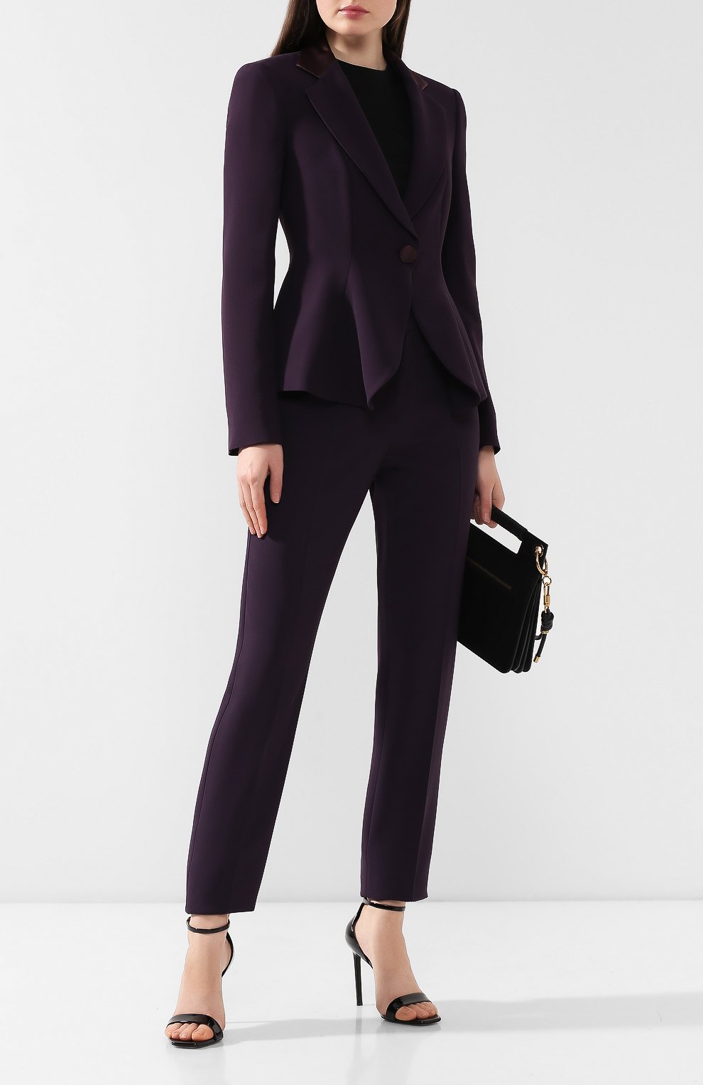 Брюки EMPORIO ARMANI темно-синего цвета по цене 51450 руб., арт. 4NP37T/42013, фото 2 Брюки EMPORIO ARMANI, арт. 4NP37T/42013, фото 2