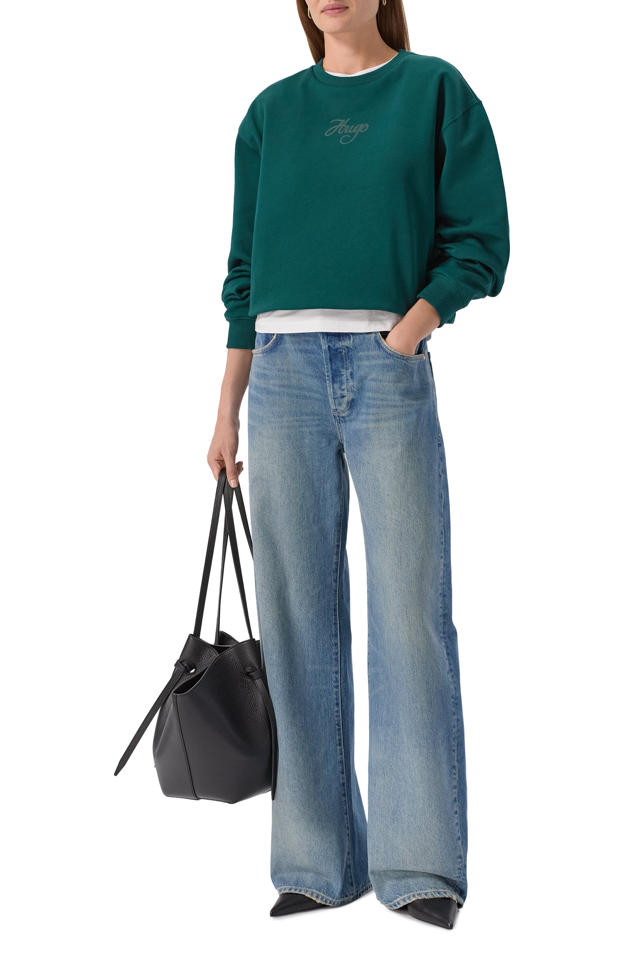 Хлопковый свитшот HUGO, арт. 50550149, фото 2