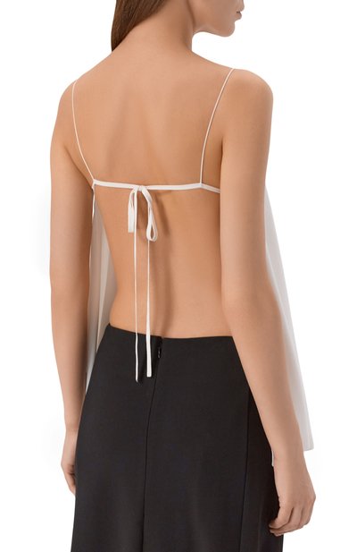Топ из вискозы JACQUEMUS белого цвета по цене 57150 руб., арт. 26ET0W00903/AK00303, фото 4 Топ из вискозы JACQUEMUS, арт. 26ET0W00903/AK00303, фото 4