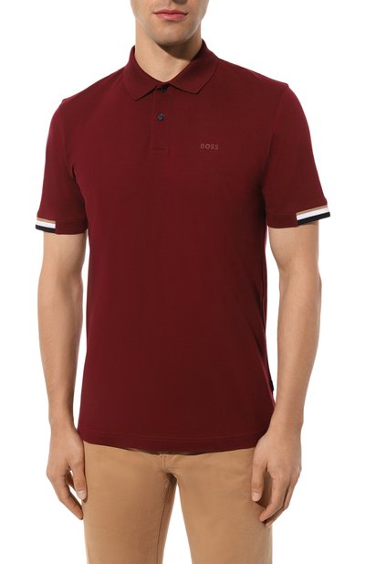 Хлопковое поло BOSS, арт. 50467113, фото 3