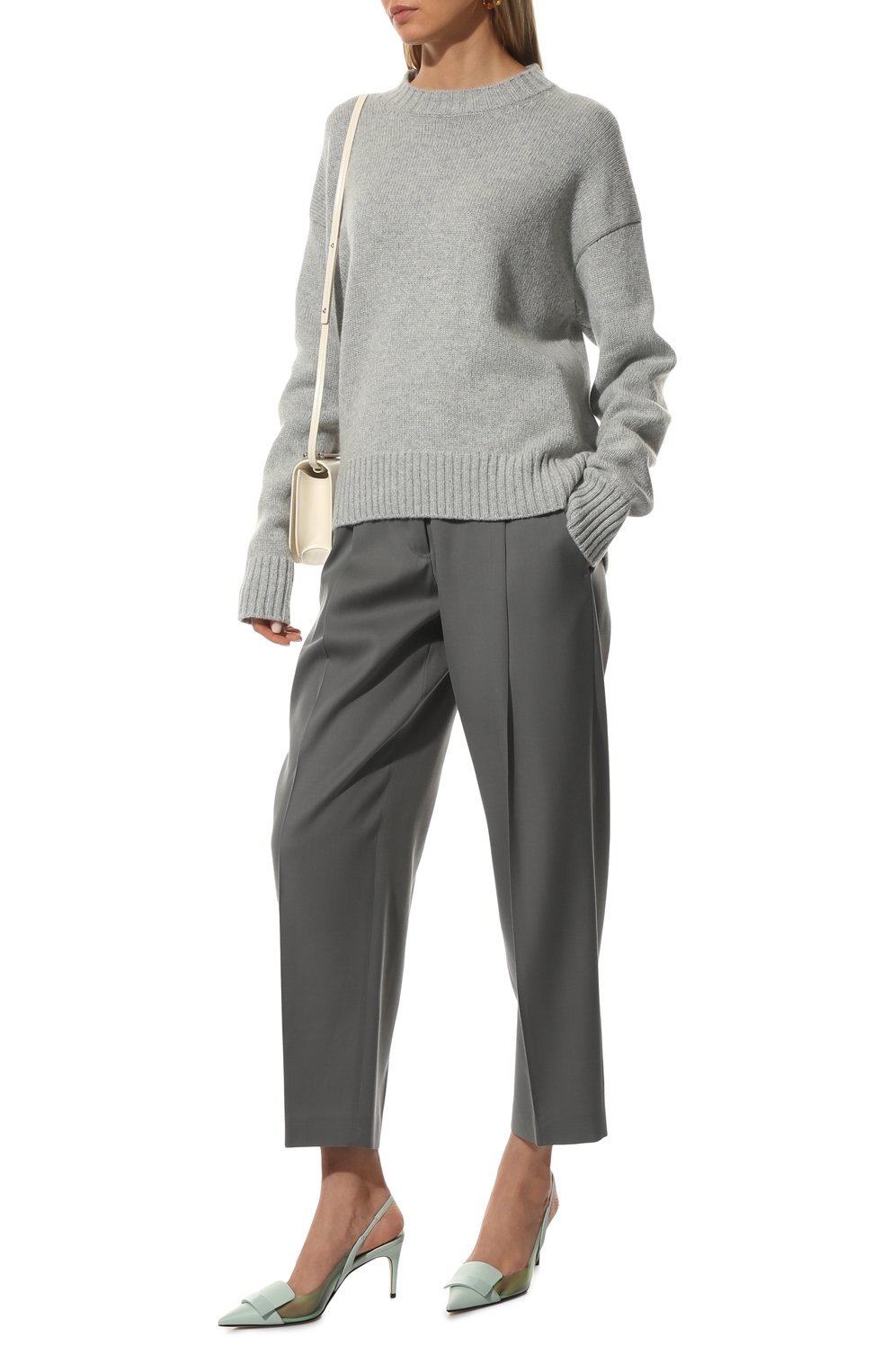 Комбинированные туфли SERGIO ROSSI мятного цвета по цене 87550 руб., арт. A98740-MFI503, фото 2 Комбинированные туфли SERGIO ROSSI, арт. A98740-MFI503, фото 2