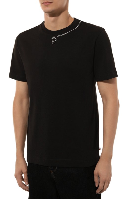 Хлопковая футболка Moncler Grenoble 8C000-02-83927 Чёрный  8C000-02-83927 Фото 3