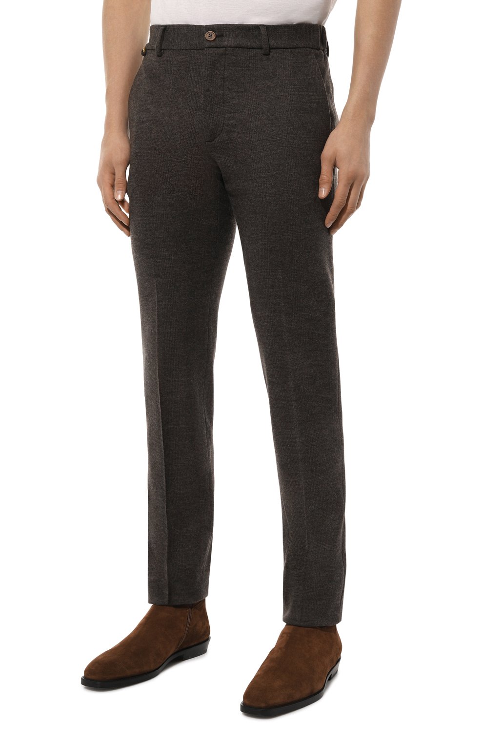 Шерстяные брюки STEFANO RICCI темно-коричневого цвета по цене 108000 руб., арт. M1T3300081/W0009P, фото 3 Шерстяные брюки STEFANO RICCI, арт. M1T3300081/W0009P, фото 3