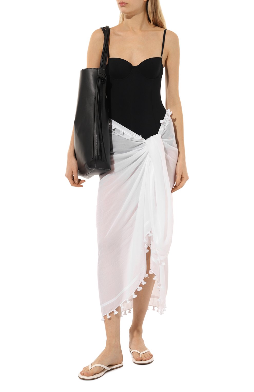 Парео MELISSA ODABASH белого цвета по цене 15500 руб., арт. PARE0, фото 2 Парео MELISSA ODABASH, арт. PARE0, фото 2