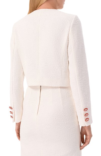 Твидовый жакет DOLCE & GABBANA белого цвета по цене 473500 руб., арт. F27JAZ/HUMW9, фото 4 Твидовый жакет DOLCE & GABBANA, арт. F27JAZ/HUMW9, фото 4
