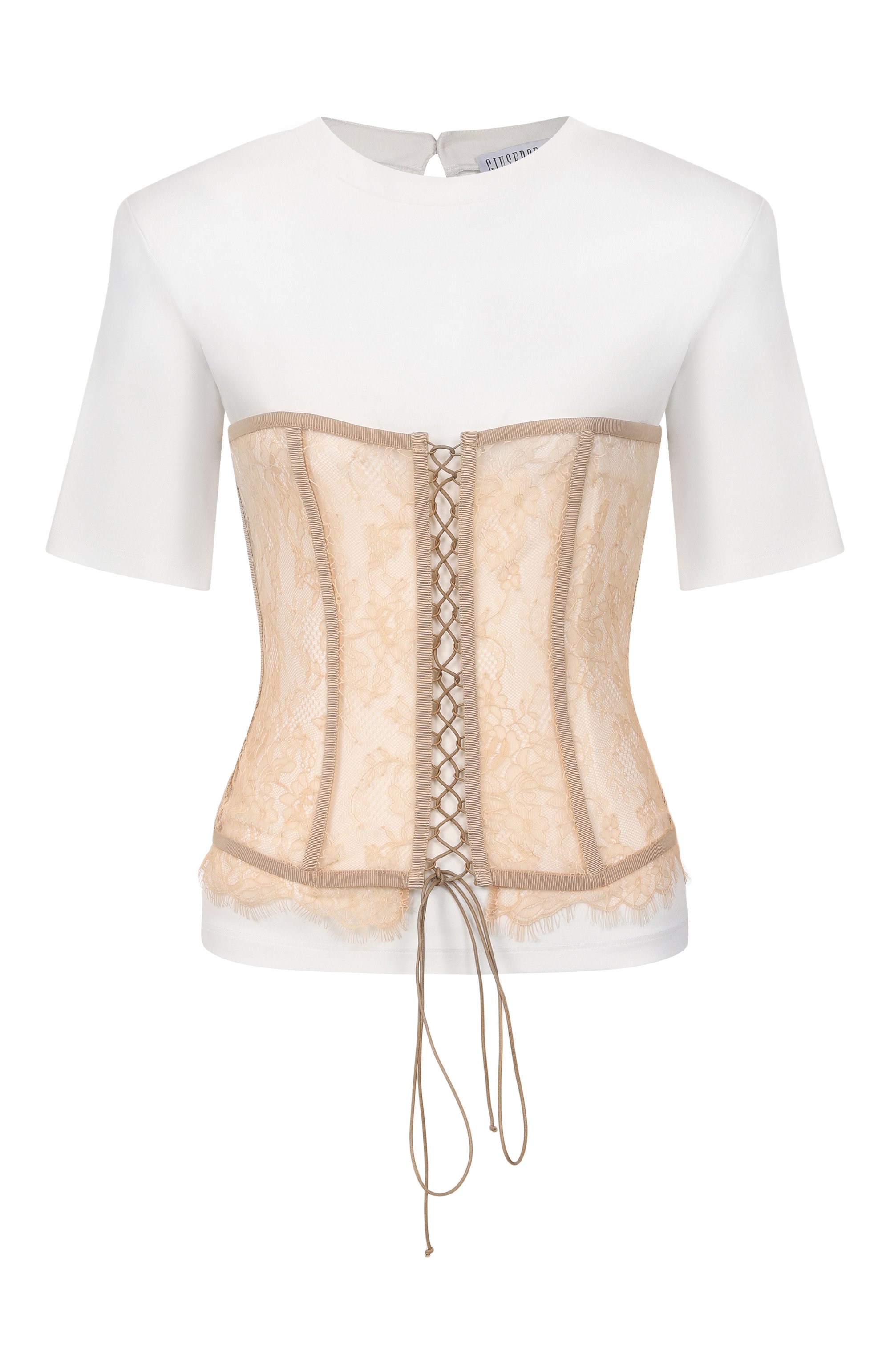 Топ GIUSEPPE DI MORABITO белого цвета по цене 88800 руб., арт. 06PST0395 16309, фото 1 Топ GIUSEPPE DI MORABITO, арт. 06PST0395 16309, фото 1