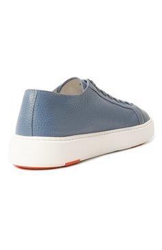 Мужские кожаные кеды SANTONI голубого цвета, арт. MBCG21571BARCMMD | Фото 5 (Материал внутренний: Натуральная кожа; Драгоценные камни: Проставлено; Материал сплава: Проставлено; Подошва: Массивная; Материал внешний: Натуральная кожа; Материал утеплителя: Без утеплителя; Стили: Классический; Кросс-КТ: Низкие)