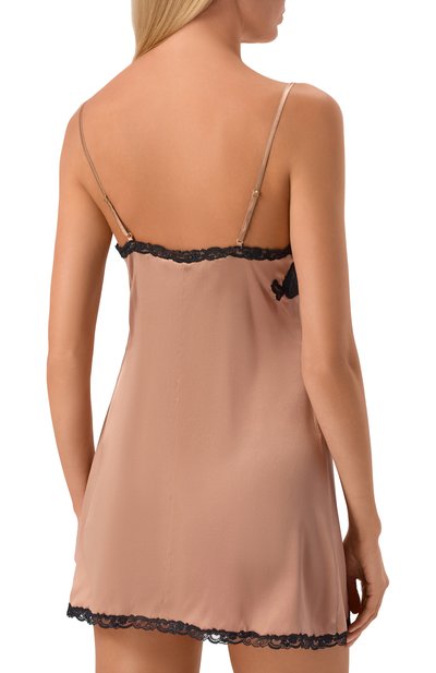 Шелковая сорочка C.ALLA бежевого цвета по цене 65550 руб., арт. DV0320 S0, фото 3 Шелковая сорочка C.ALLA, арт. DV0320 S0, фото 3