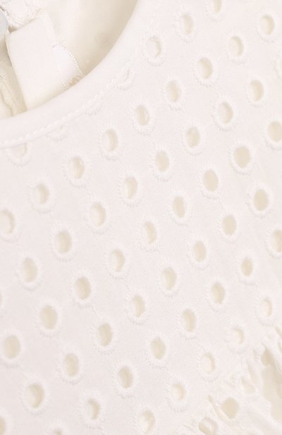 Хлопковое мини-платье с перфорацией CHLOÉ, арт. C12677/2A-5A, фото 3