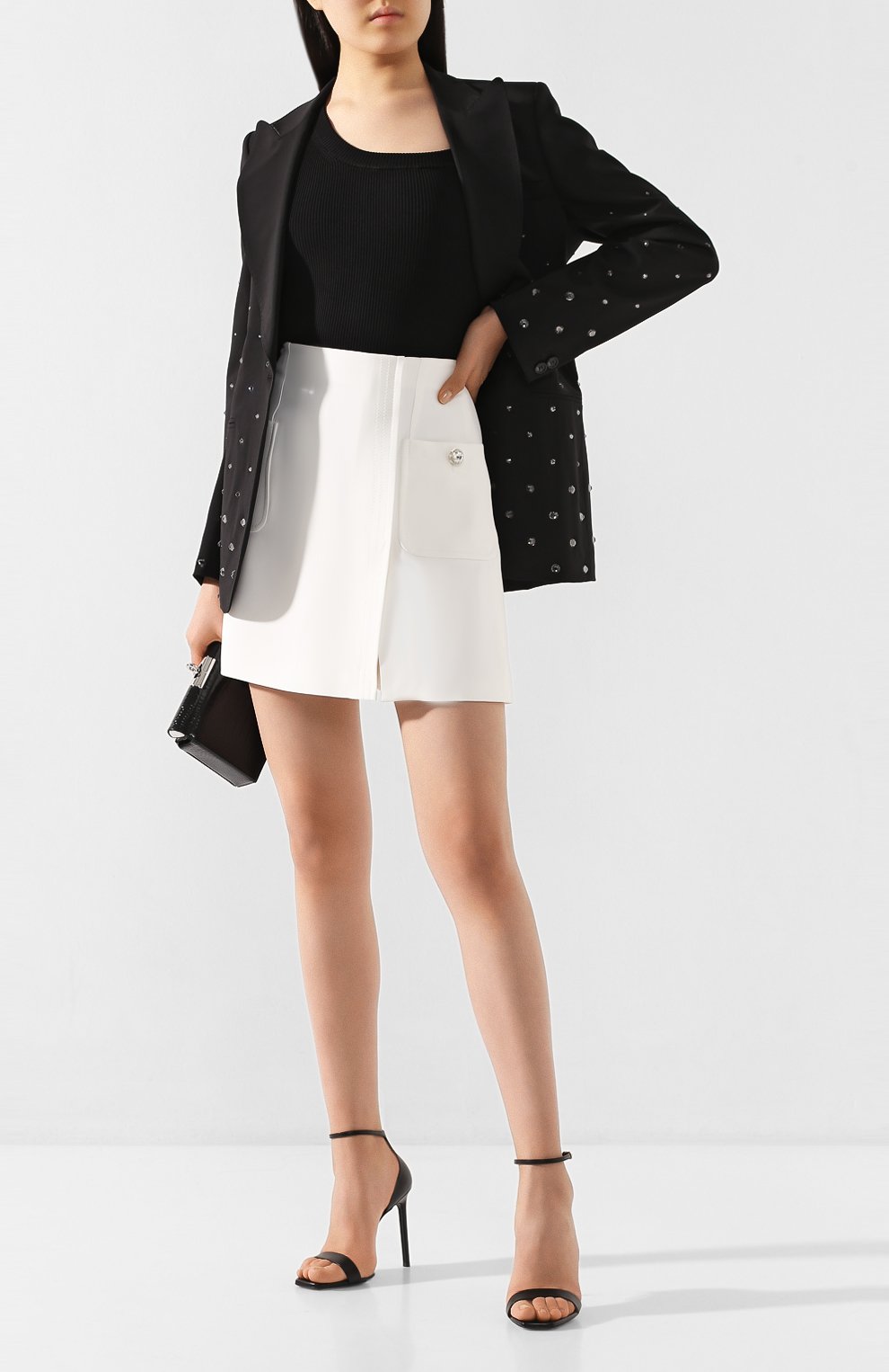 Мини-юбка N21 белого цвета по цене 33700 руб., арт. 20E N2M0/C101/5336, фото 2 Мини-юбка N21, арт. 20E N2M0/C101/5336, фото 2