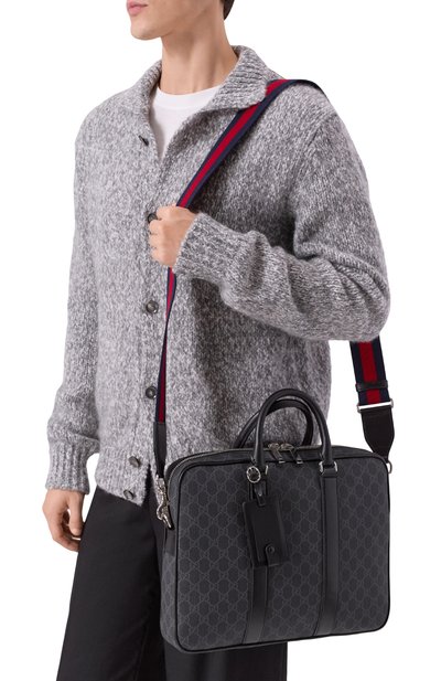 Мужская портфель gg black medium GUCCI, арт. 792077/FADJA