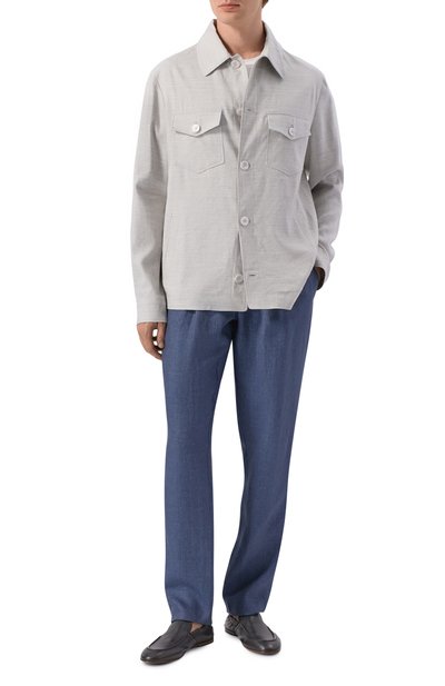 Кожаные лоферы BARRETT темно-серого цвета по цене 63100 руб., арт. 251U019.9/CERV0 ASP0RT, фото 2 Кожаные лоферы BARRETT, арт. 251U019.9/CERV0 ASP0RT, фото 2