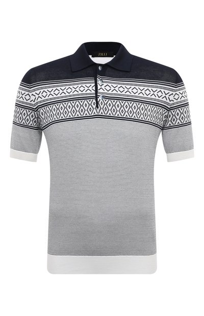 Мужская поло из хлопка и шелка ZILLI, арт. KBP002M0142VETH00