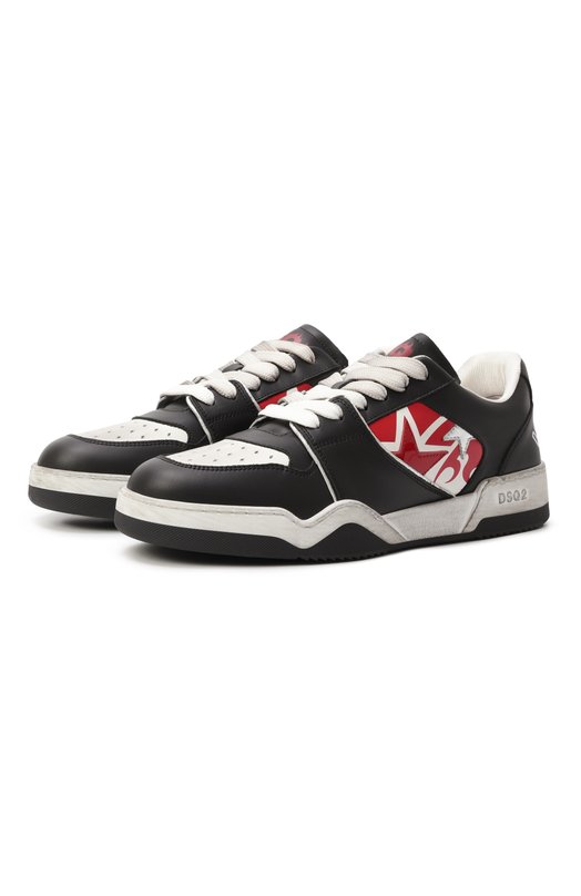 Кожаные кеды Spiker Dsquared2 SNM0428 Чёрный SNM0428