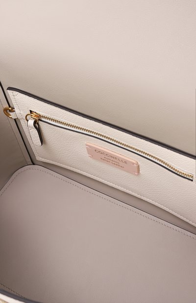 Сумка double beat medium COCCINELLE кремового цвета по цене 47250 руб., арт. E1 T8A 18 02 01, фото 5 Сумка double beat medium COCCINELLE, арт. E1 T8A 18 02 01, фото 5