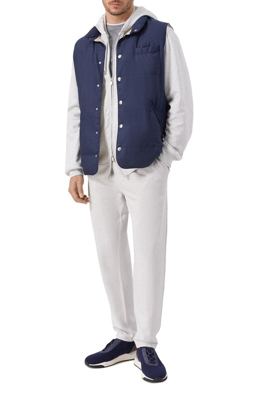 Хлопковая футболка Brunello Cucinelli M0B137451G Серый  M0B137451G Фото 2
