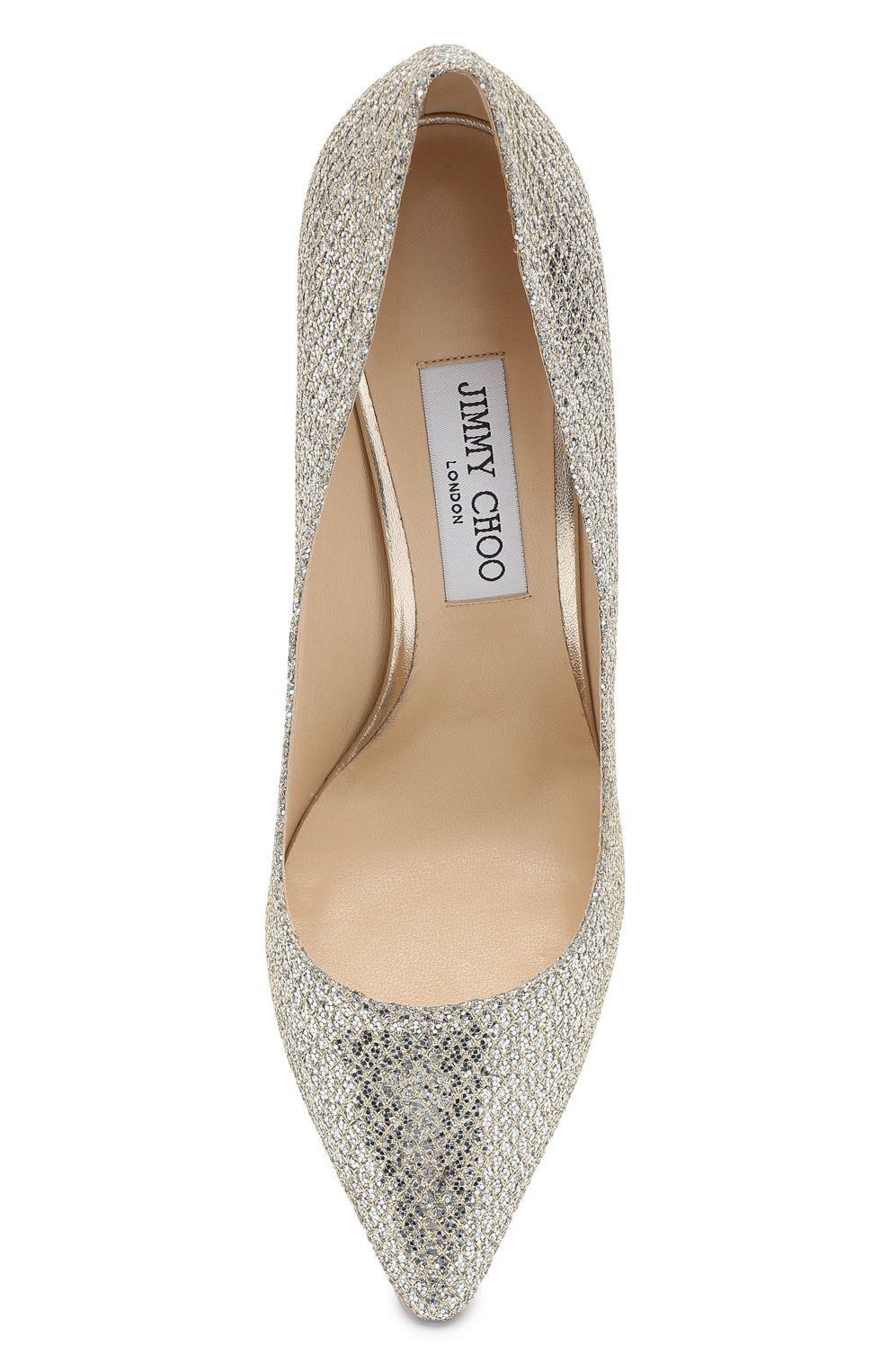 Туфли romy 85 из металлизированного текстиля JIMMY CHOO, арт. R0MY 85/GFA, фото 5