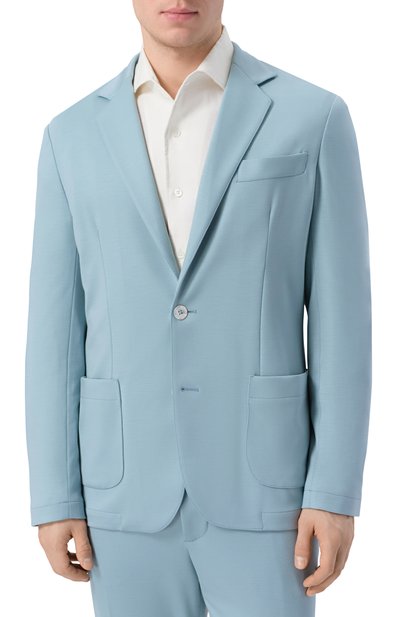 Шерстяной пиджак MARCO PESCAROLO голубого цвета по цене 143500 руб., арт. GI0VE/53Y19_001, фото 3 Шерстяной пиджак MARCO PESCAROLO, арт. GI0VE/53Y19_001, фото 3