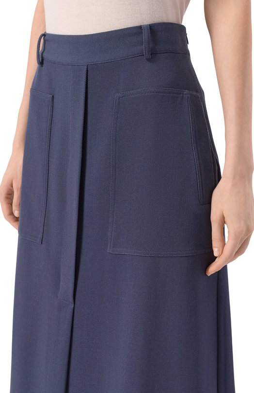 Юбка из шерсти и шелка Kiton D61207K0910 Синий  D61207K0910 Фото 5