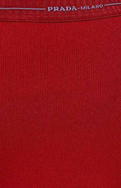 Однотонные брюки с эластичным поясом и логотипом бренда PRADA, арт. 32108I-1RXD-F0041, фото 5