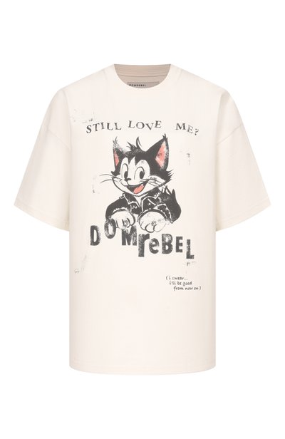 Женская хлопковая футболка DOMREBEL, арт. L0VECAT/T-SHIRT