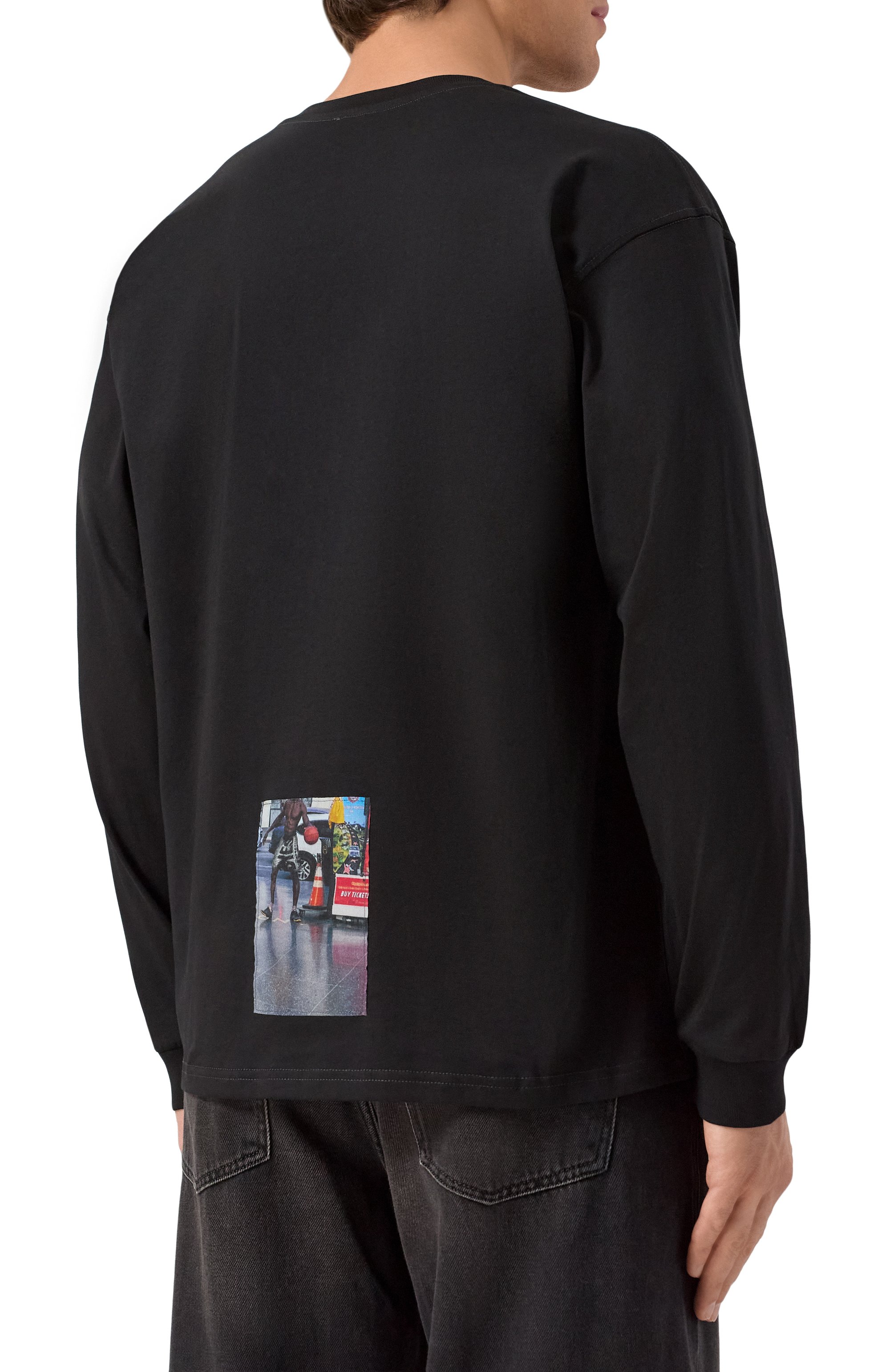 Хлопковый лонгслив DIESEL, арт. A19468/0PLAT, фото 4