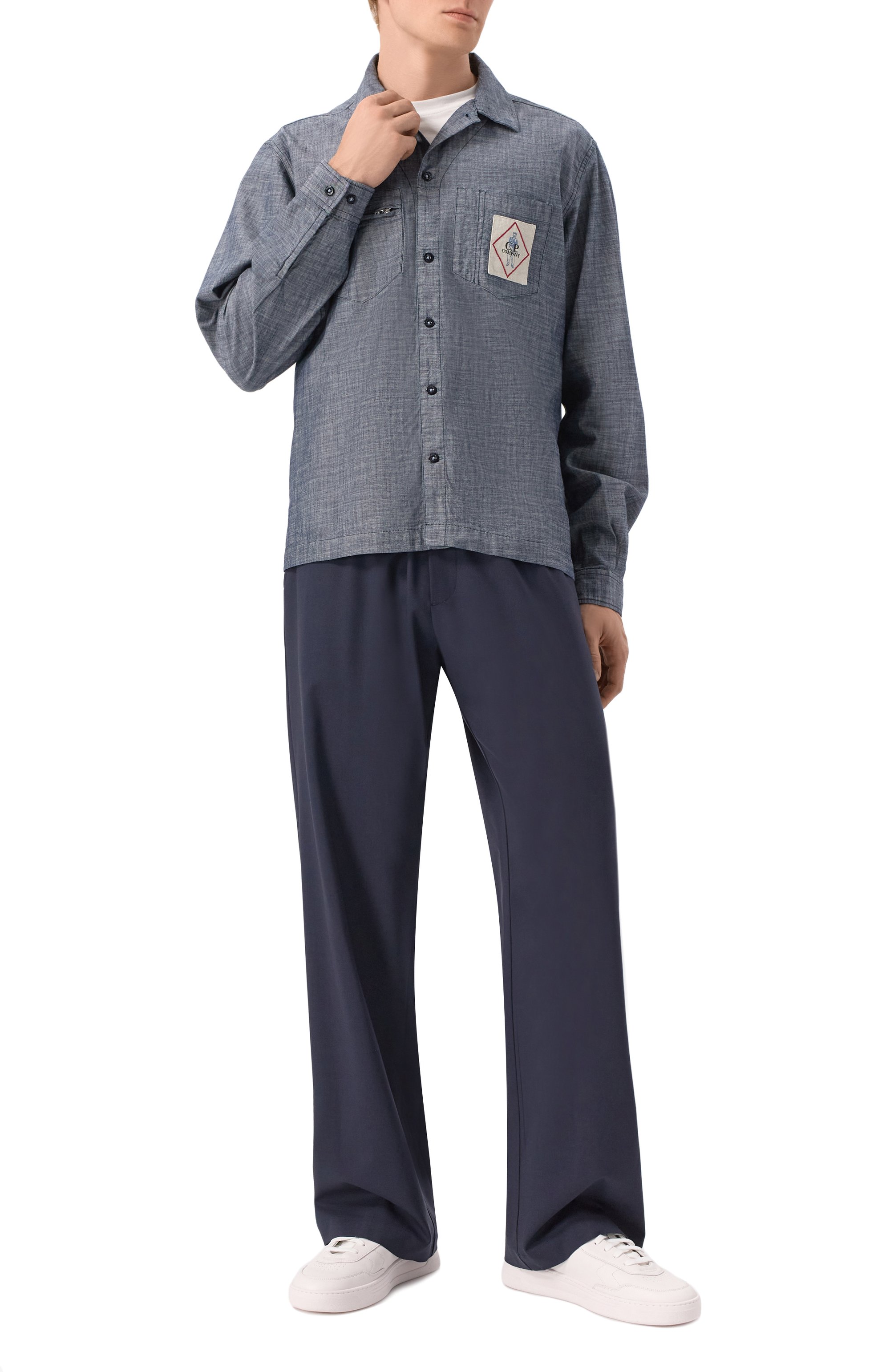 Хлопковая рубашка C.P. COMPANY, арт. 18CMSH152A110065W, фото 2