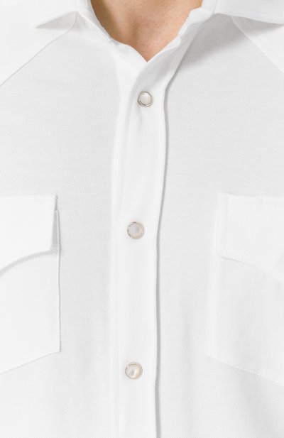 Хлопковая рубашка BRUNELLO CUCINELLI, арт. ME8546666, фото 5
