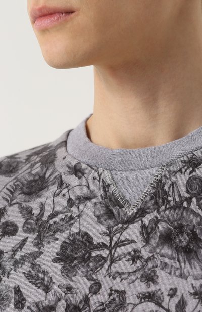 Хлопковый свитшот с принтом DEREK ROSE, арт. 9000-C0RN001, фото 5