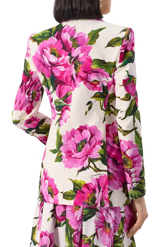 Хлопковый жакет Dolce & Gabbana F29UCT/FSFN9 Разноцветный  F29UCT/FSFN9 Фото 4