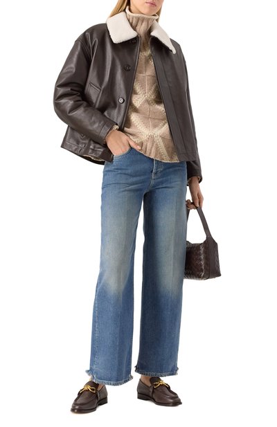 Кожаные лоферы astaire BOTTEGA VENETA коричневого цвета по цене 110500 руб., арт. 796697-V4R30, фото 2 Кожаные лоферы astaire BOTTEGA VENETA, арт. 796697-V4R30, фото 2