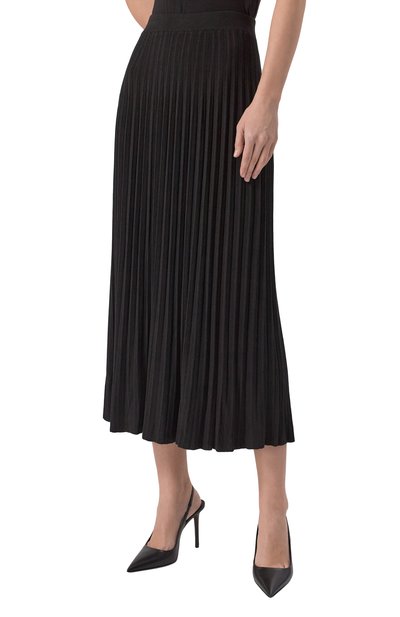 Плиссированная юбка PIETRO BRUNELLI черного цвета по цене 17450 руб., арт. G0B006/VIB88P, фото 3 Плиссированная юбка PIETRO BRUNELLI, арт. G0B006/VIB88P, фото 3