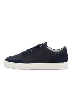 Мужские кожаные кеды HARRYS OF LONDON синего цвета, арт. NIMBLE TECH LEATHER/SUEDE | Фото 3 (Материал внутренний: Натуральная кожа; Подошва: Плоская; Статус проверки: Проверена категория; Материал утеплителя: Без утеплителя; Стили: Классический; Драгоценные камни: Проставлено; Материал сплава: Проставлено; Материал внешний: Натуральная кожа; Кросс-КТ: Низкие)