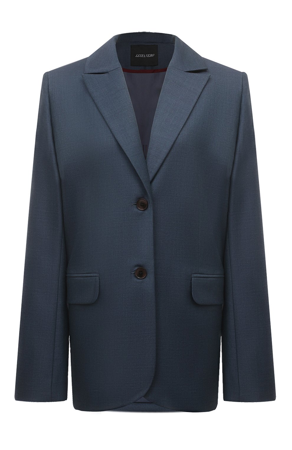 Шерстяной жакет LESYANEBO темно-синего цвета по цене 72000 руб., арт. SS24/H-424/Zig, фото 1 Шерстяной жакет LESYANEBO, арт. SS24/H-424/Zig, фото 1