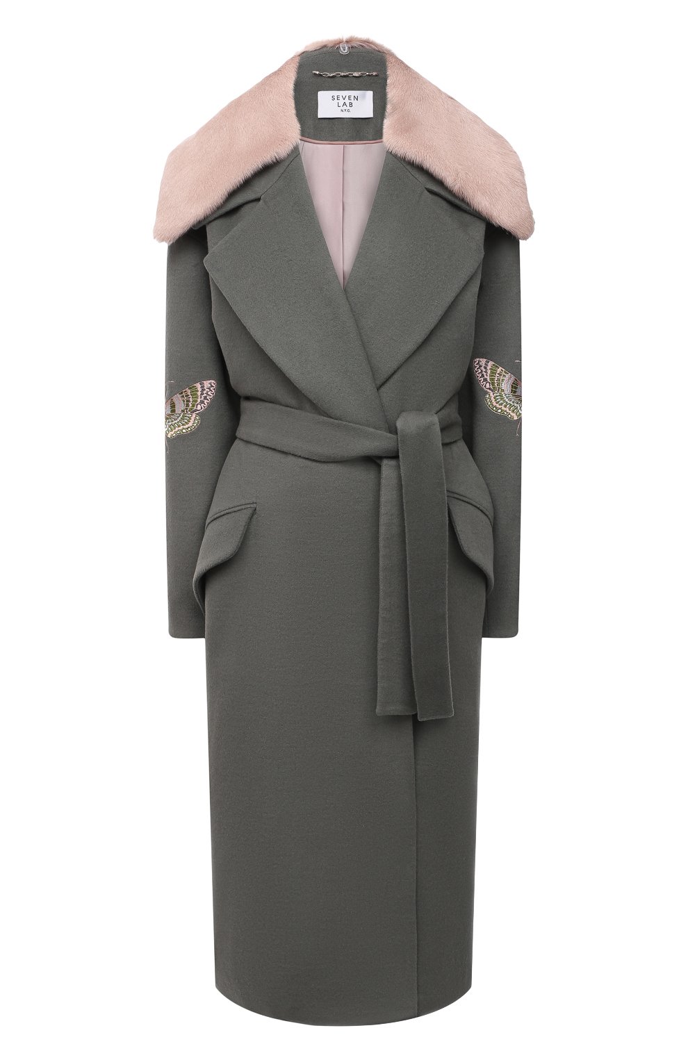 Пальто из шерсти и кашемира SEVEN LAB, арт. CVENERA-F-03 olive, фото 1