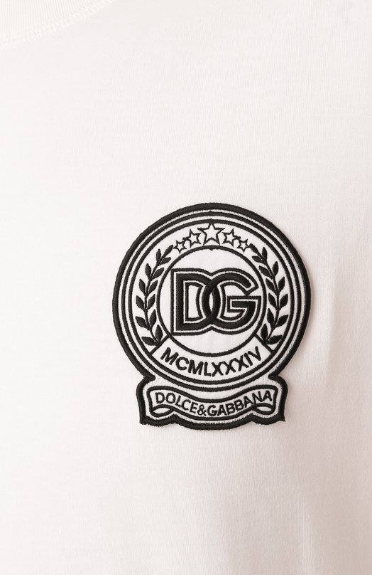 Хлопковая футболка Dolce & Gabbana G8PN9Z/G7NYE Белый  G8PN9Z/G7NYE Фото 6
