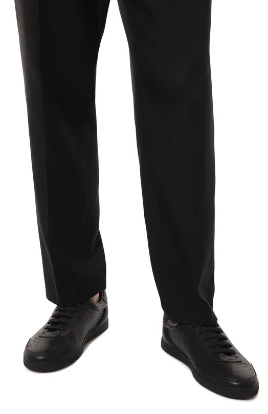 Кожаные кеды Saint Tropez Dolce & Gabbana CS2256/AR837 Чёрный  CS2256/AR837 Фото 3