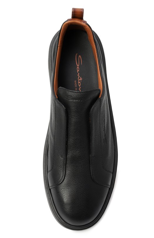 Кожаные кеды Cleanic Santoni MBCG21995NEATLLD Чёрный  MBCG21995NEATLLD Фото 6