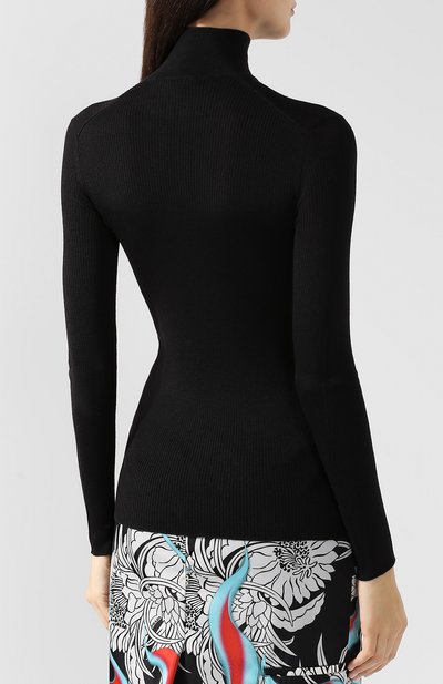 Однотонная водолазка из смеси шерсти и шелка PRADA, арт. 126237-1RZ2-F0002, фото 4