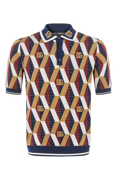 Мужская шелковое поло DOLCE & GABBANA, арт. GXZ15T/JBSN1