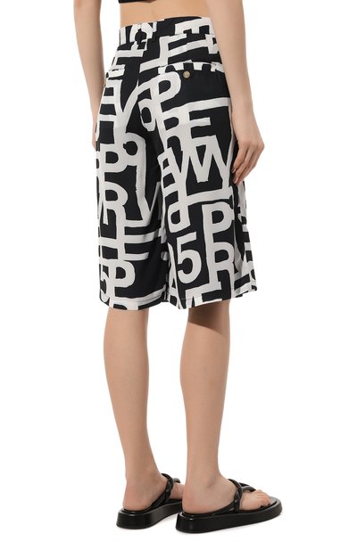 Шорты из вискозы 5PREVIEW черно-белого цвета по цене 16960 руб., арт. 5PWSP23033, фото 4 Шорты из вискозы 5PREVIEW, арт. 5PWSP23033, фото 4