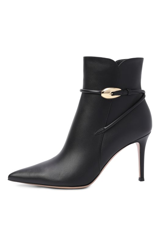 Кожаные ботильоны Gianvito Rossi G72833.85RIC.NAPNER0 Чёрный  G72833.85RIC.NAPNER0 Фото 4