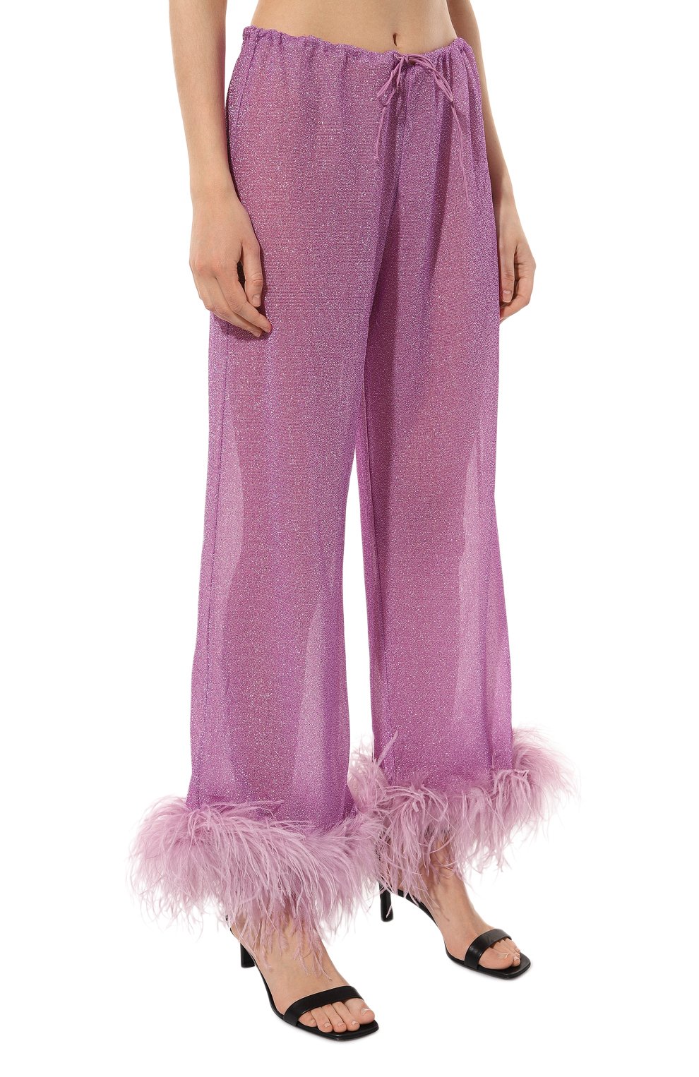 Брюки с отделкой перьями OSEREE, арт. LPF235, фото 3