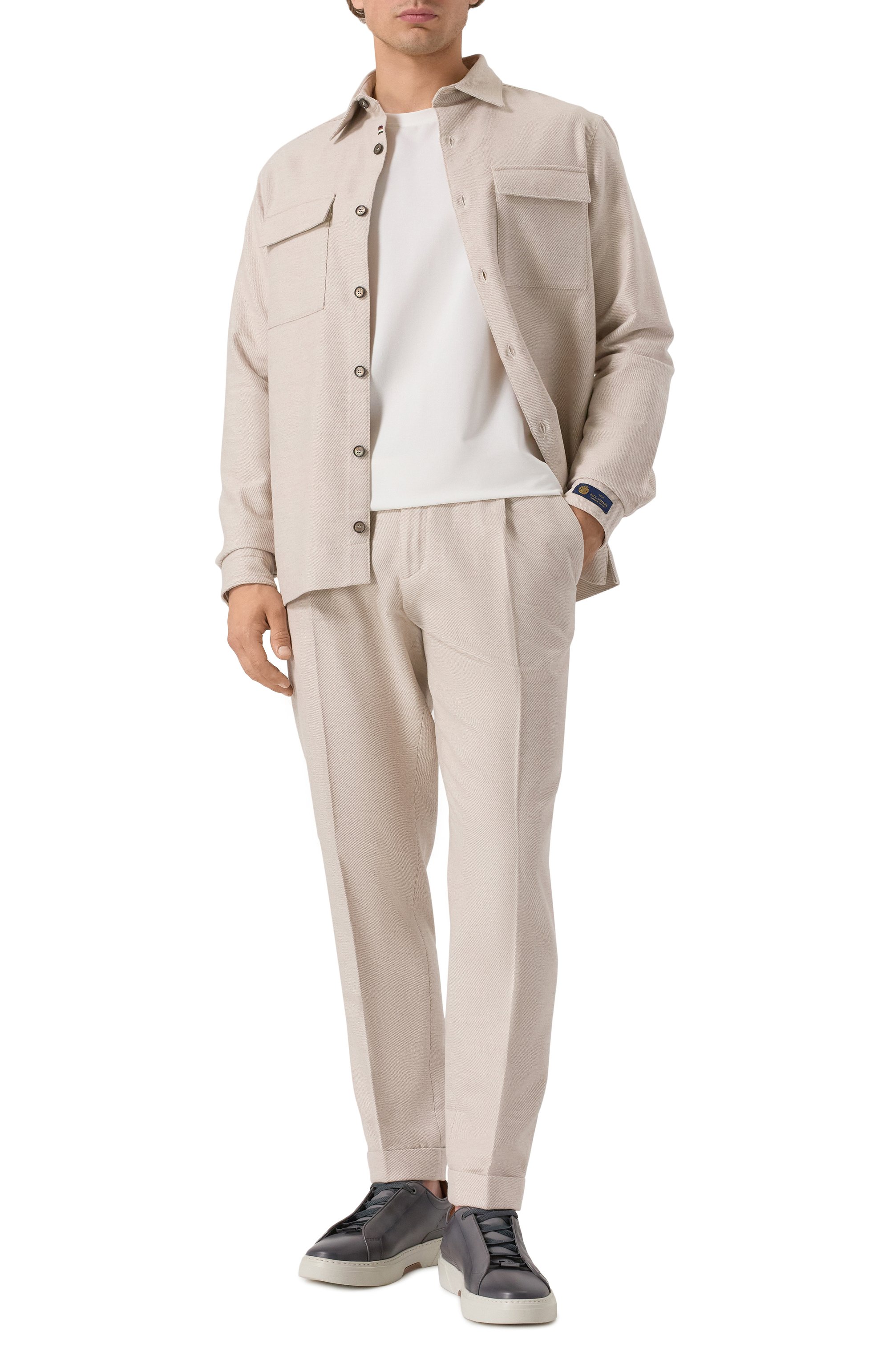 Брюки из хлопка и кашемира PAUL&SHARK, арт. 15314032, фото 2