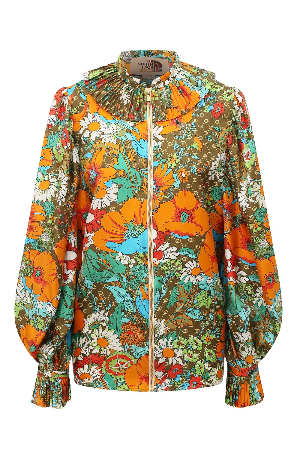 Шелковая блузка the north face x gucci GUCCI, арт. 671137 ZAHQ6, фото 1