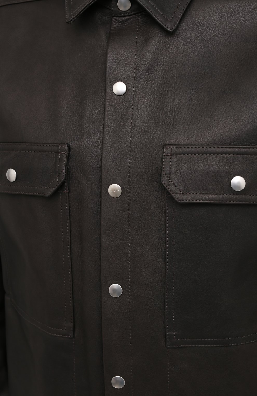 Кожаная рубашка RICK OWENS, арт. RU20F3729/LCW, фото 6