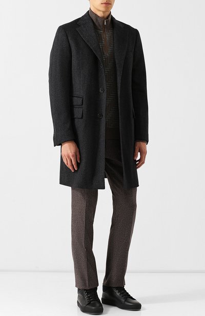 Высокие кожаные кеды с внутренней меховой отделкой CORNELIANI, арт. 82TM46-8820955, фото 2