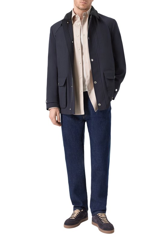 Хлопковая рубашка Brunello Cucinelli MW6040621 Бежевый  MW6040621 Фото 2